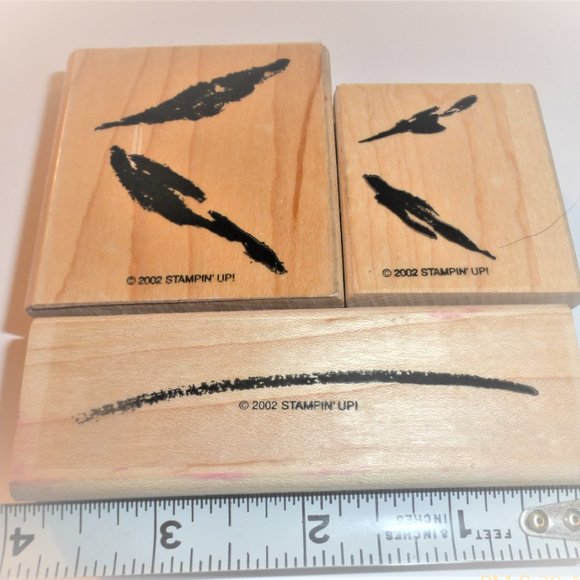 8x Lot of STAMPS 2002 by Stampin' UP Scrapbook Stamp Abstract Flower Handmade - Picture 5 of 12